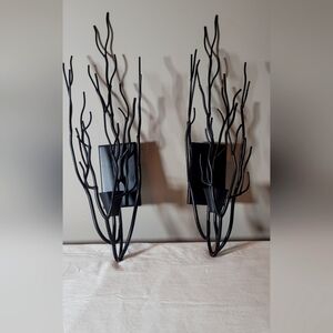 PartyLite Black Metal Candle Holders